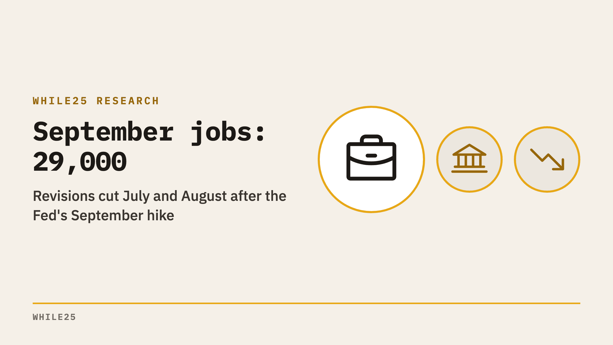 29,000 jobs after a Fed rate rise: reading the September revisions