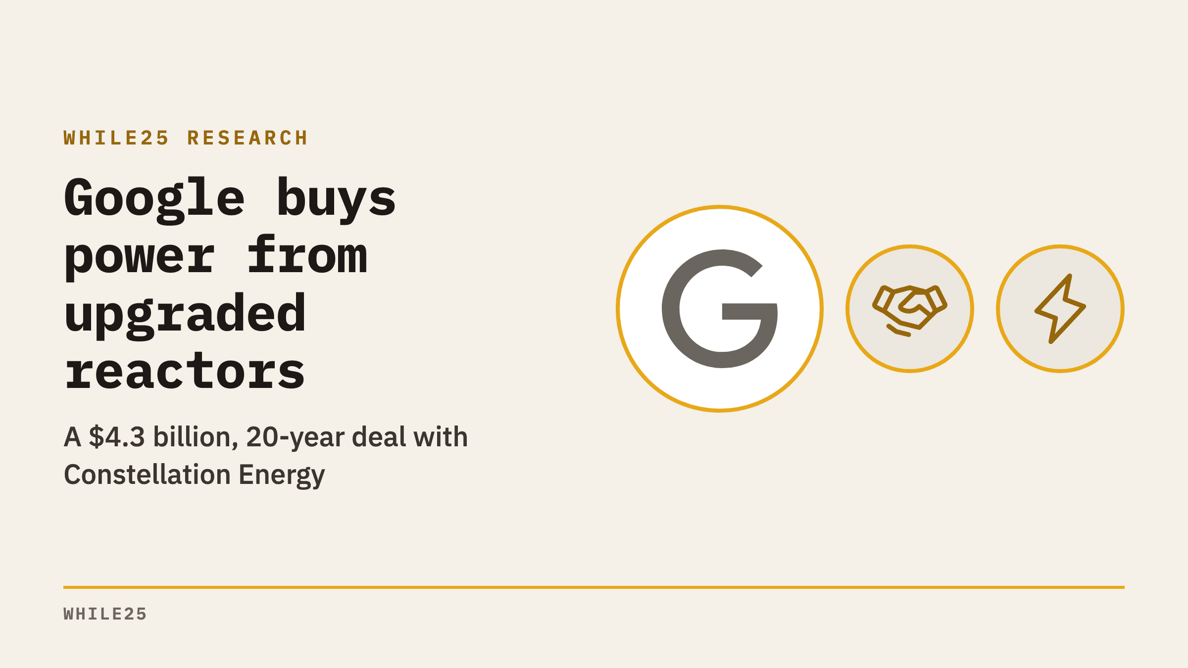 Google pays Constellation for 890 megawatts from old reactors