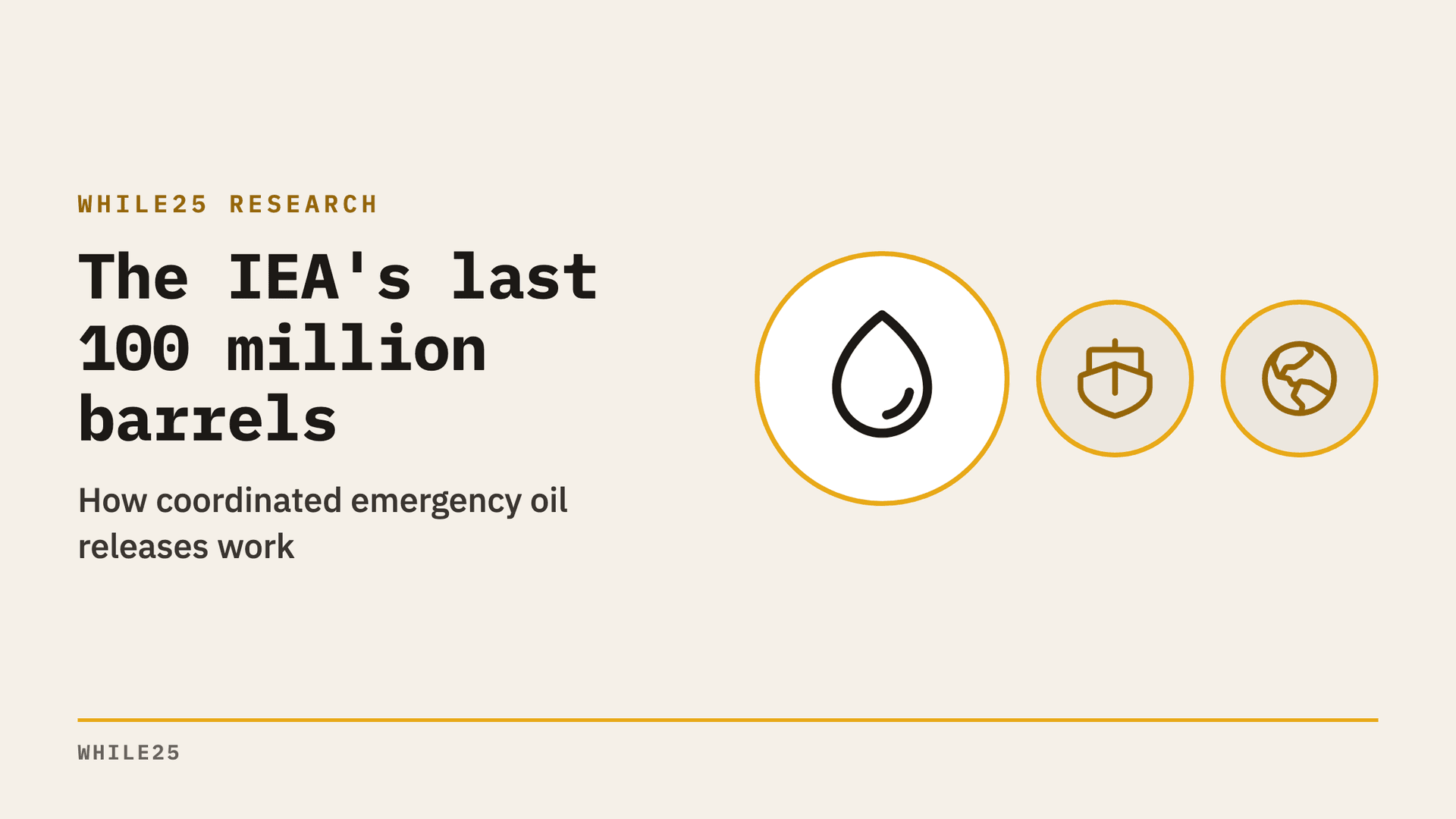 The IEA's last 100 million barrels: inside emergency oil releases