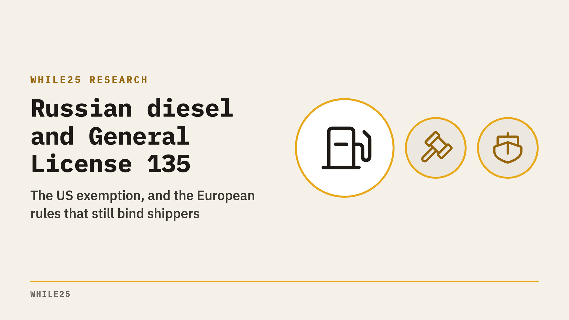 Russian diesel for the US: what General License 135 allows